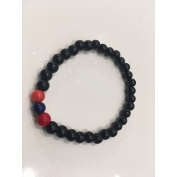 BRACELET PETITES PERLES NOIRES COULEURS ARMENIE