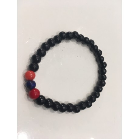 BRACELET PETITES PERLES NOIRES COULEURS ARMENIE
