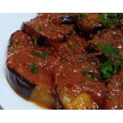 aubergines sauce tomate prêt à servir - poids net : 380 gr