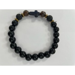 Bracelet boules noires +...