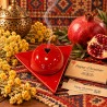 Brûleur à Papier d’Arménie en céramique couleur rouge carmin