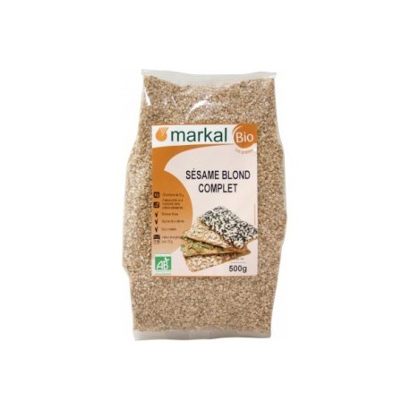 sesame blond complet bio : poids net 500g