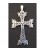pendentif croix armenienne en argent - khatchkar argent  cisele