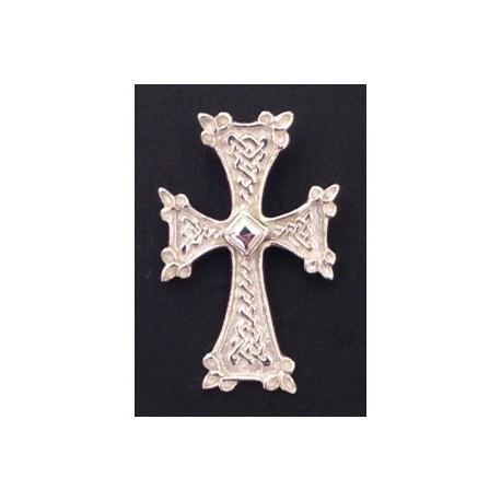 pendentif khatchkar argent traditionnel - croix armenienne argent largeur 22 mm x hauteur 37 mm (bélière comprise)